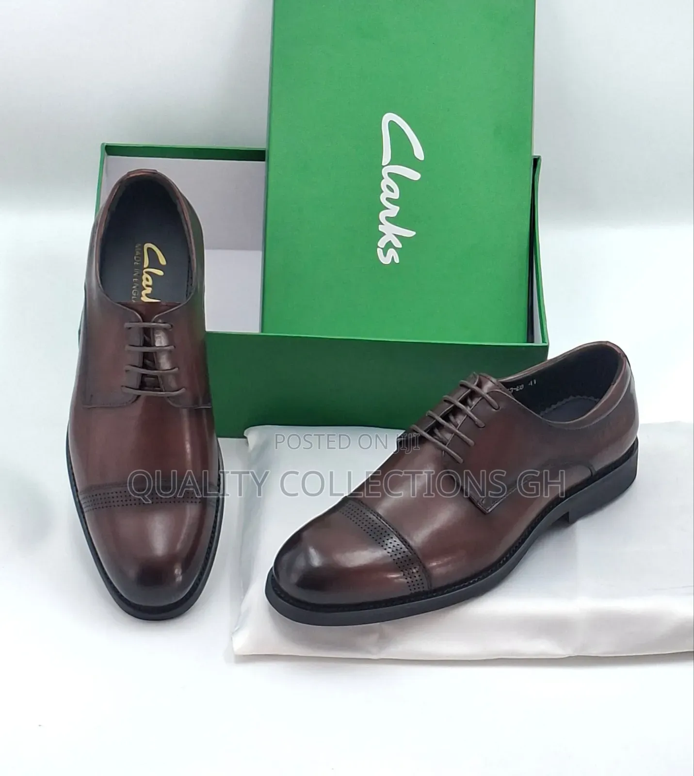 Clarks Men Coffee Brown Solid Leather