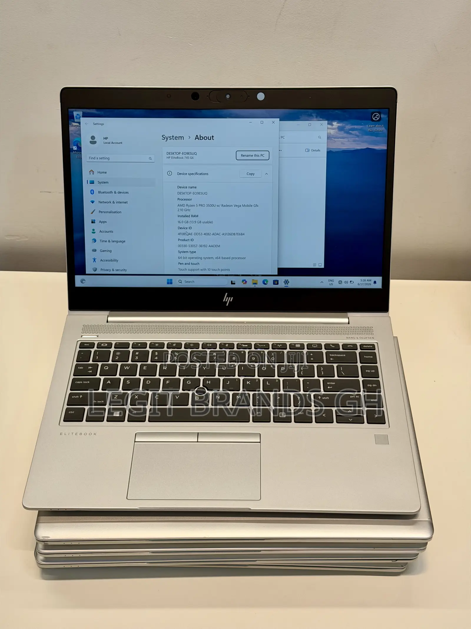 Laptop HP EliteBook 745 G6 16GB AMD Ryzen 5 SSD 256GB