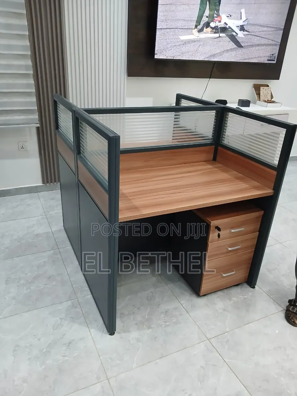 Workstation Two in One Wooden Face to Face
