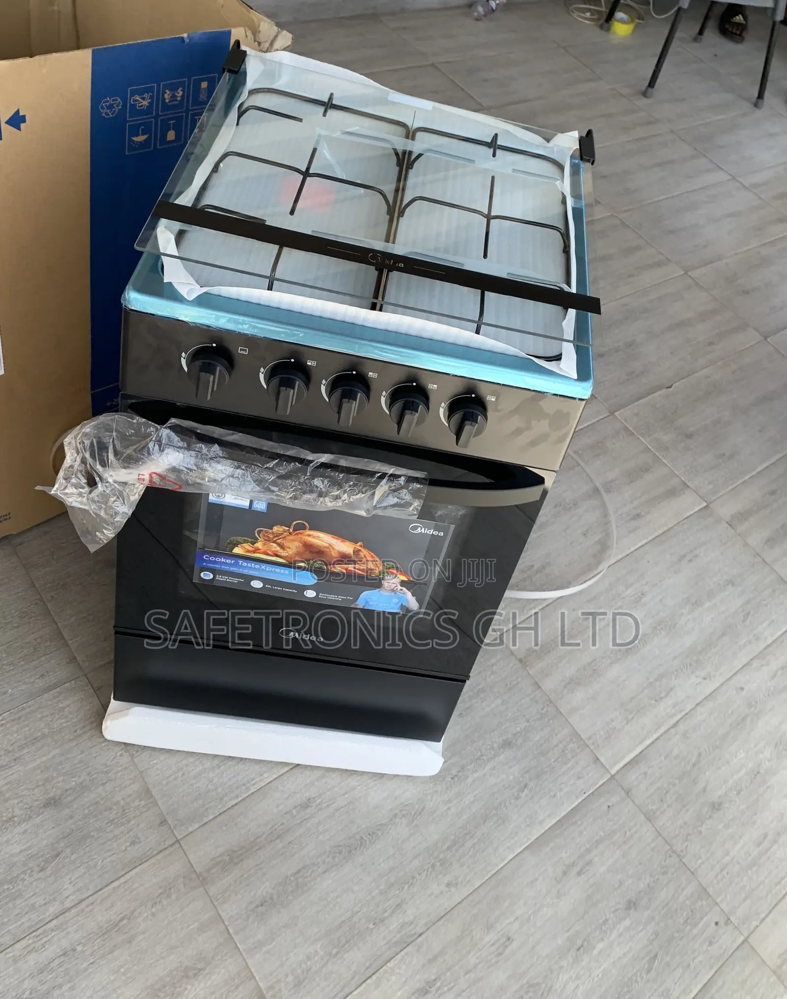 Best Sleek Midea 4 Burner Gas Cooker Lack Mirror