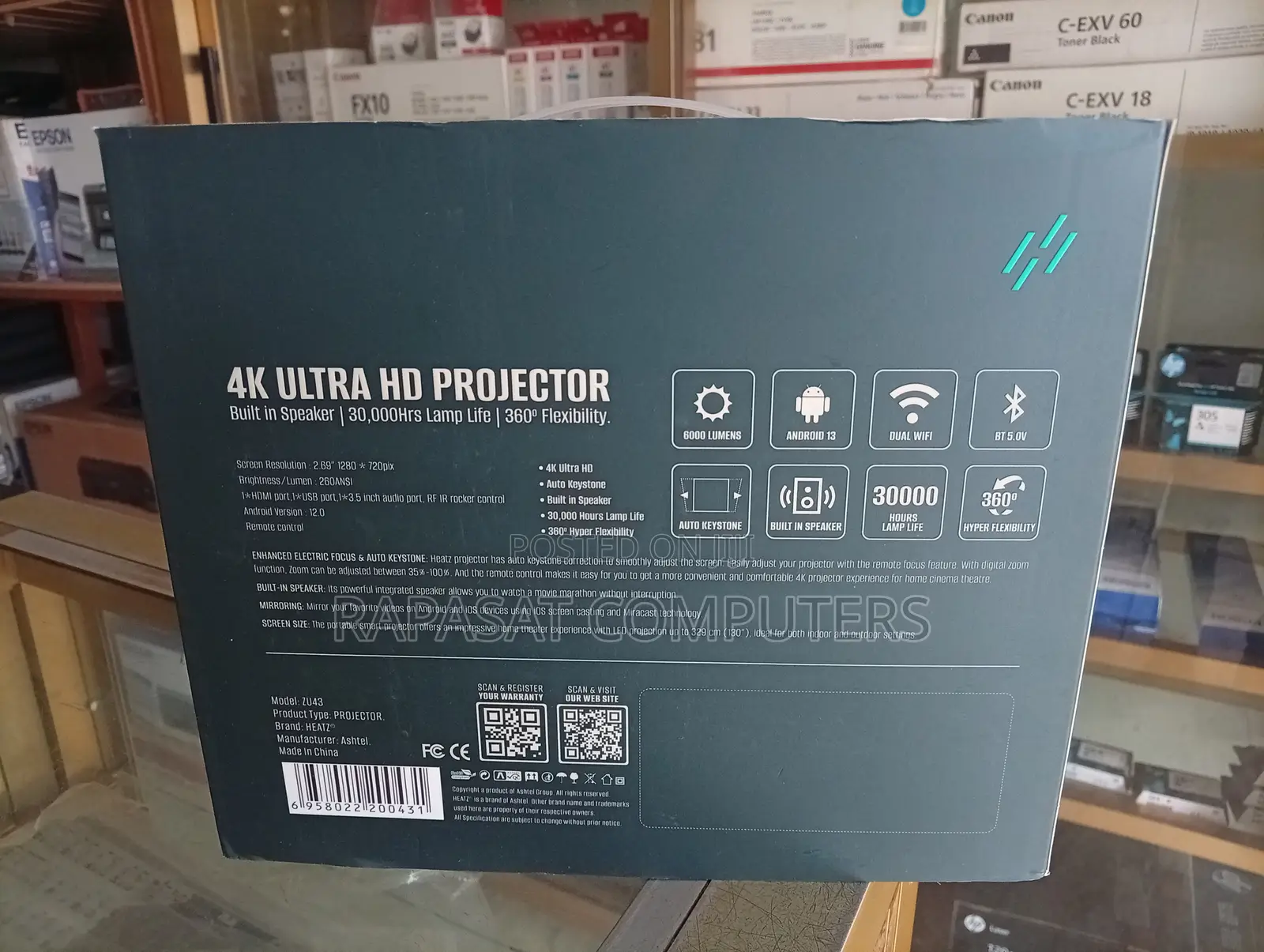 Newly Arrived Heatz Zu43 Ultra Hd Projector
