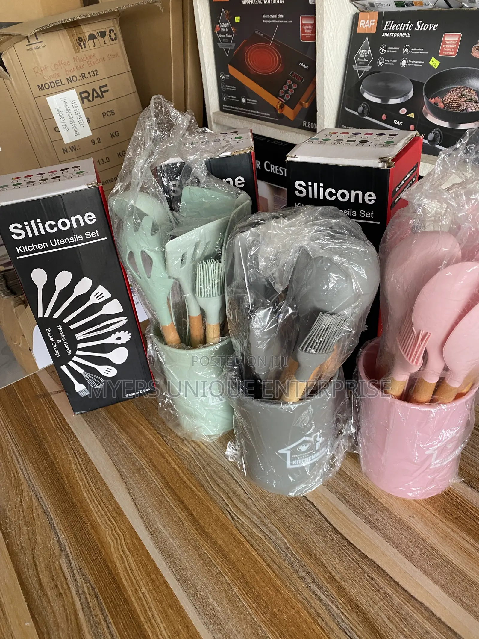 Non Stick Safe Silicone Utensils Set 12pcs(Wooden Handle)