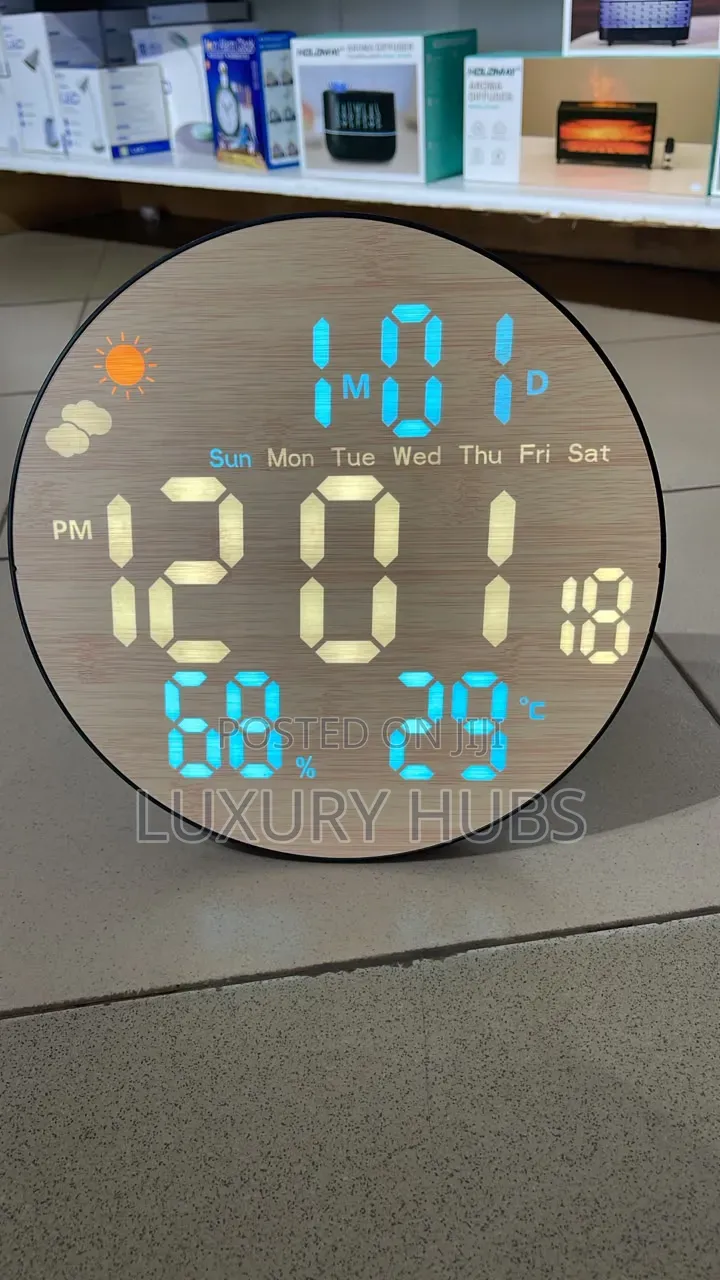 6"×14" Led Display Wall Clock