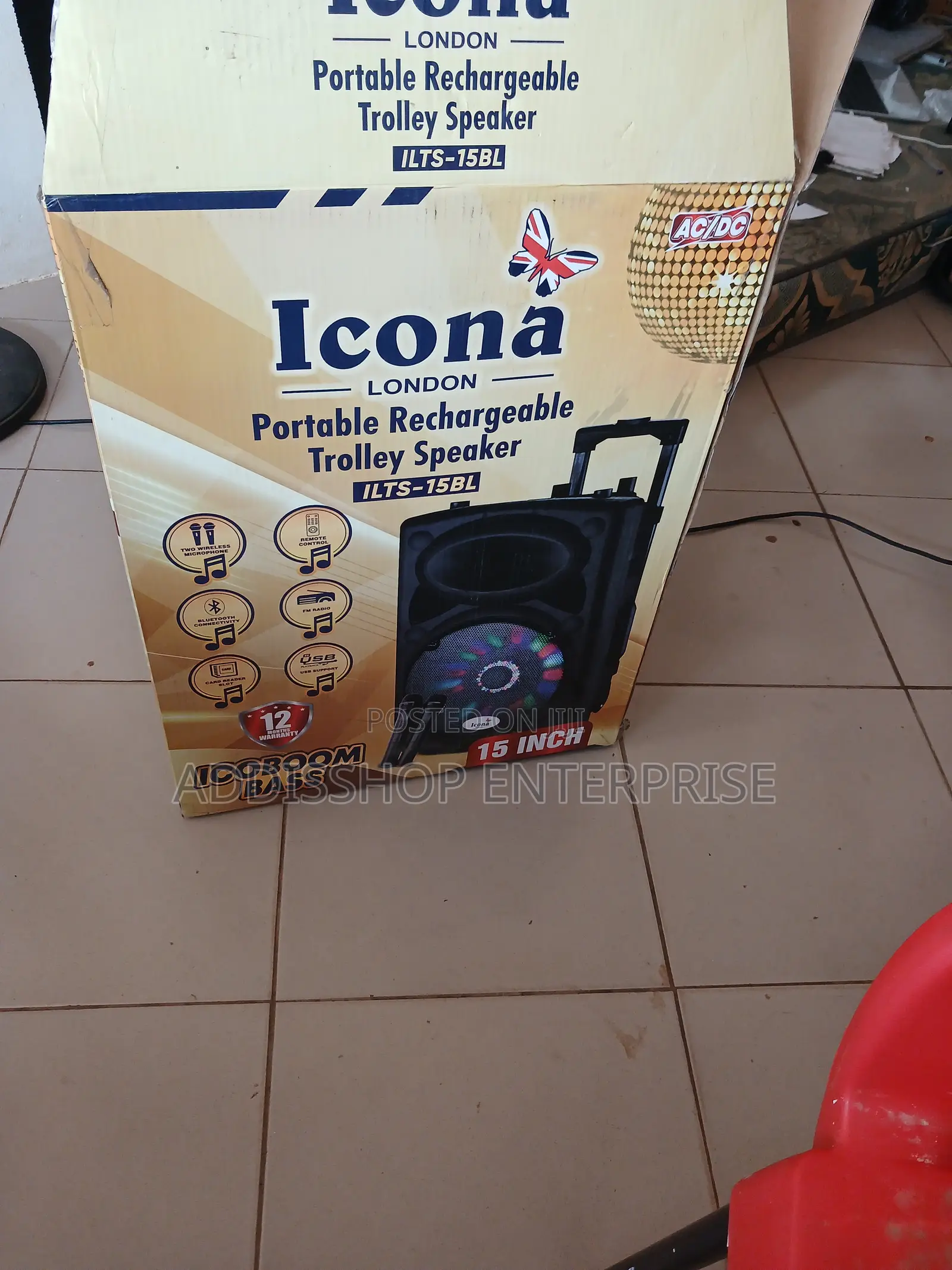 Icona Rechargeable Speaker 12 Inches