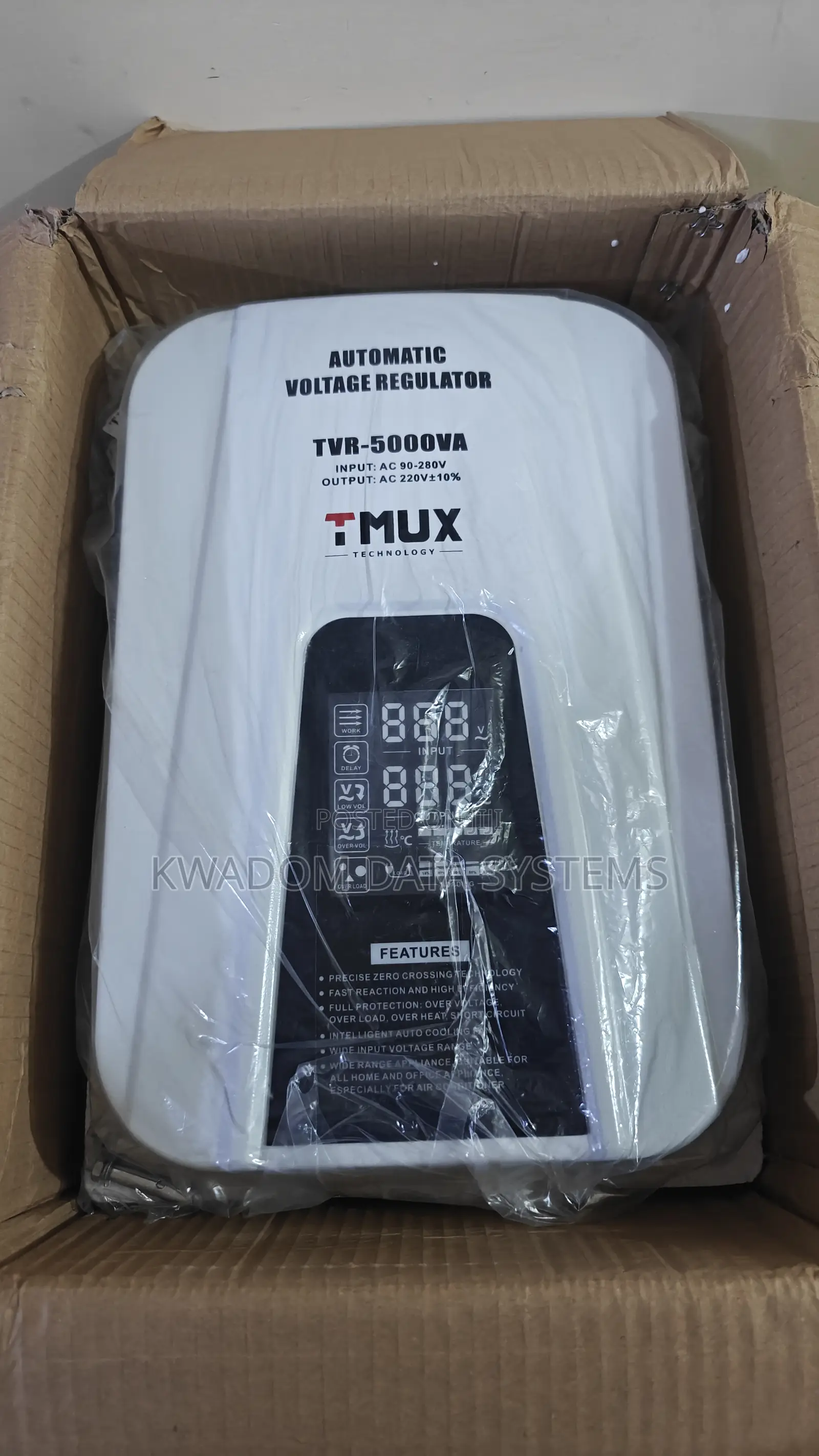 T-Mux 5kva Electronic Relay Control Single Phase Voltage Stabilizer