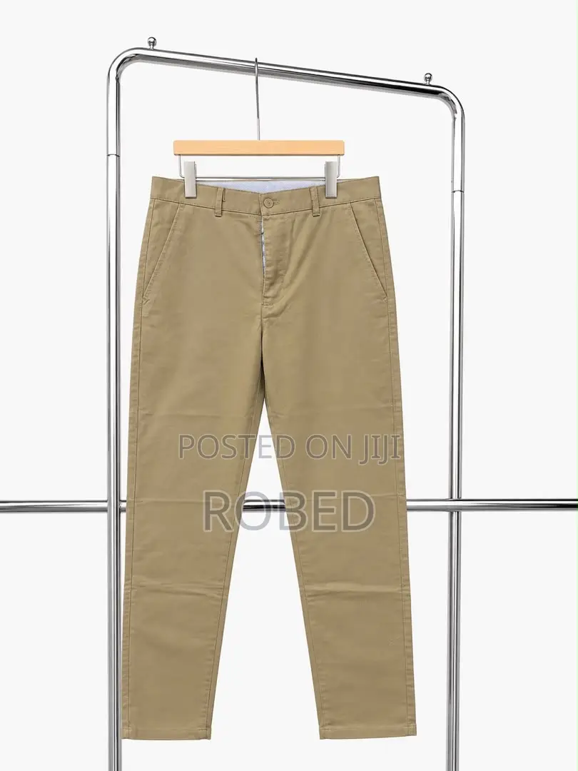 Non Stretch Khaki Trousers
