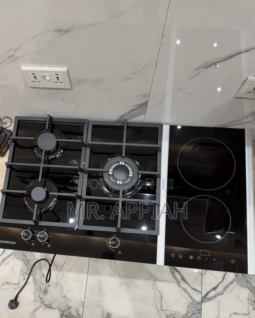Order Kenwood 90cm Glass Hob(3 Gas + 2 Electric)Black