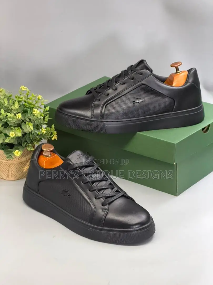 Midnight Edge All-Black Lace-Up Sneakers