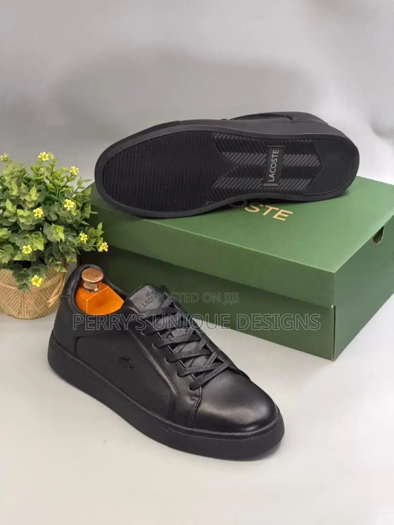 Midnight Edge All-Black Lace-Up Sneakers