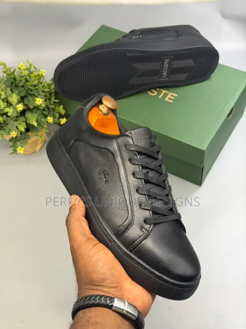 Midnight Edge All-Black Lace-Up Sneakers
