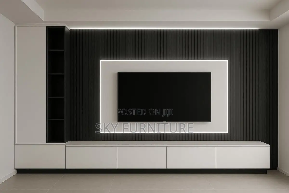 Modern Custom Media Tv Wall Unit