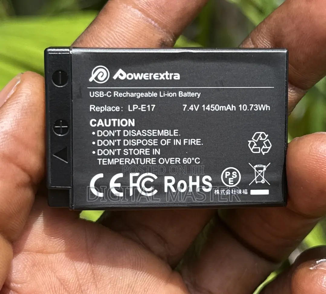 Powerextra Lp-E17 - USB-C Rechargeable (7.4v 1450mah 10.73wh)
