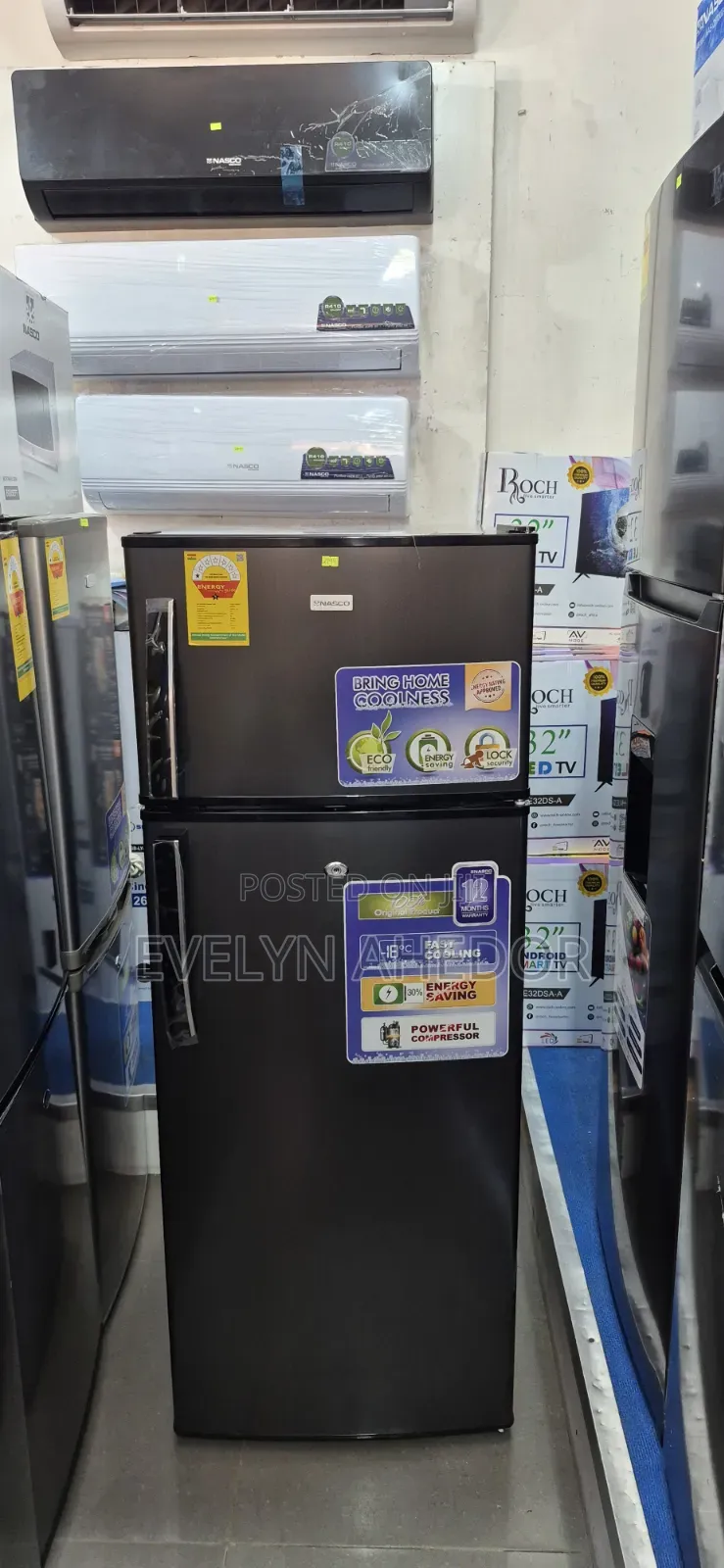 Nasco Top Freezer 205l.With Handle and Lock and Key Available