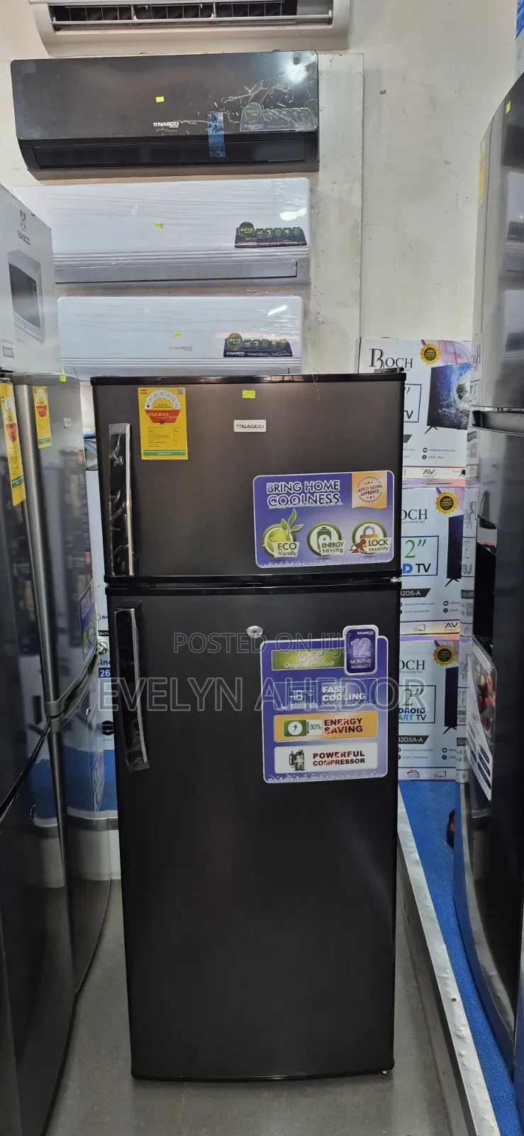 Nasco Top Freezer 205l.With Handle and Lock and Key Available