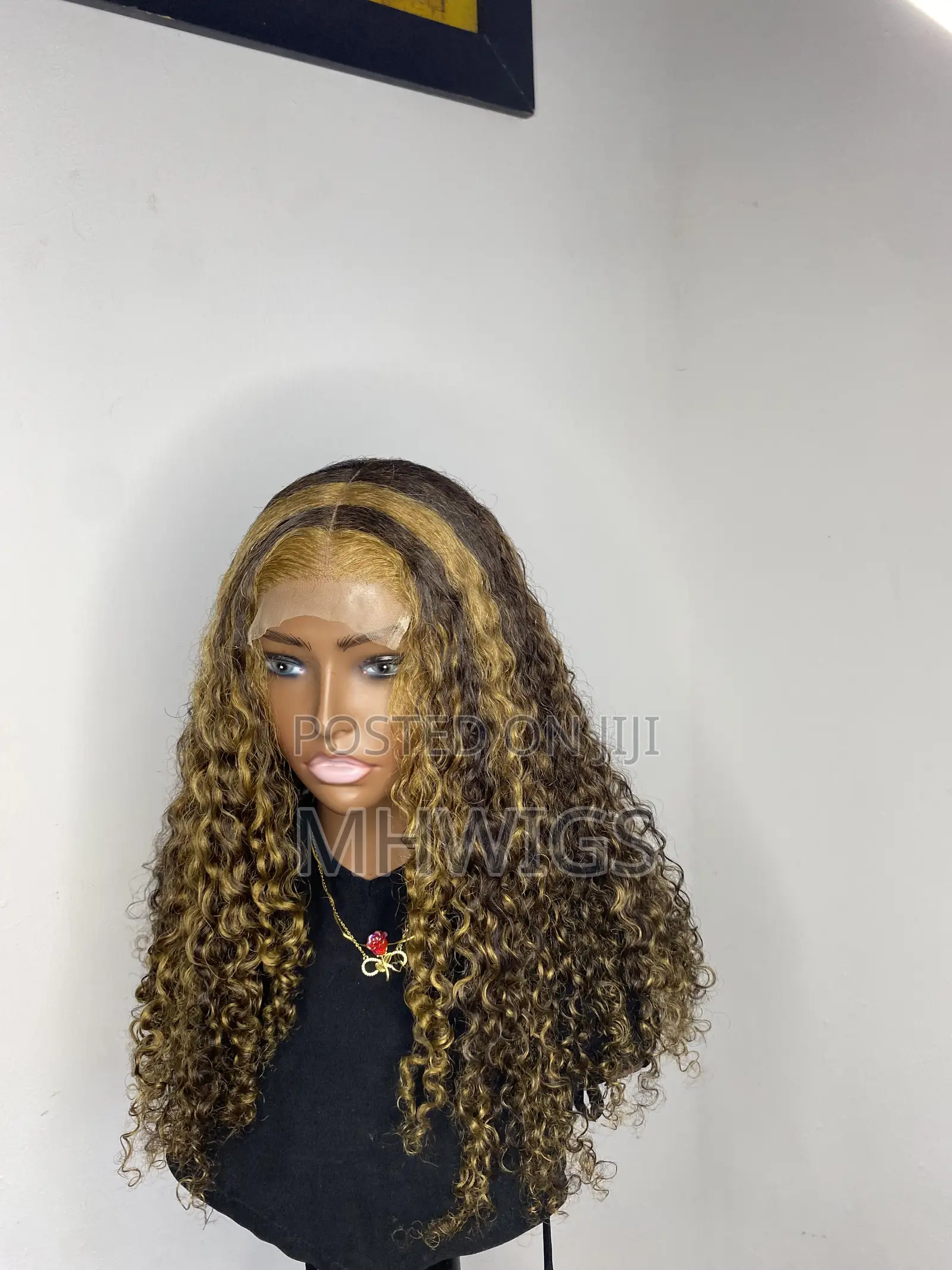 Blonde/Brown Curly Wig 20inches
