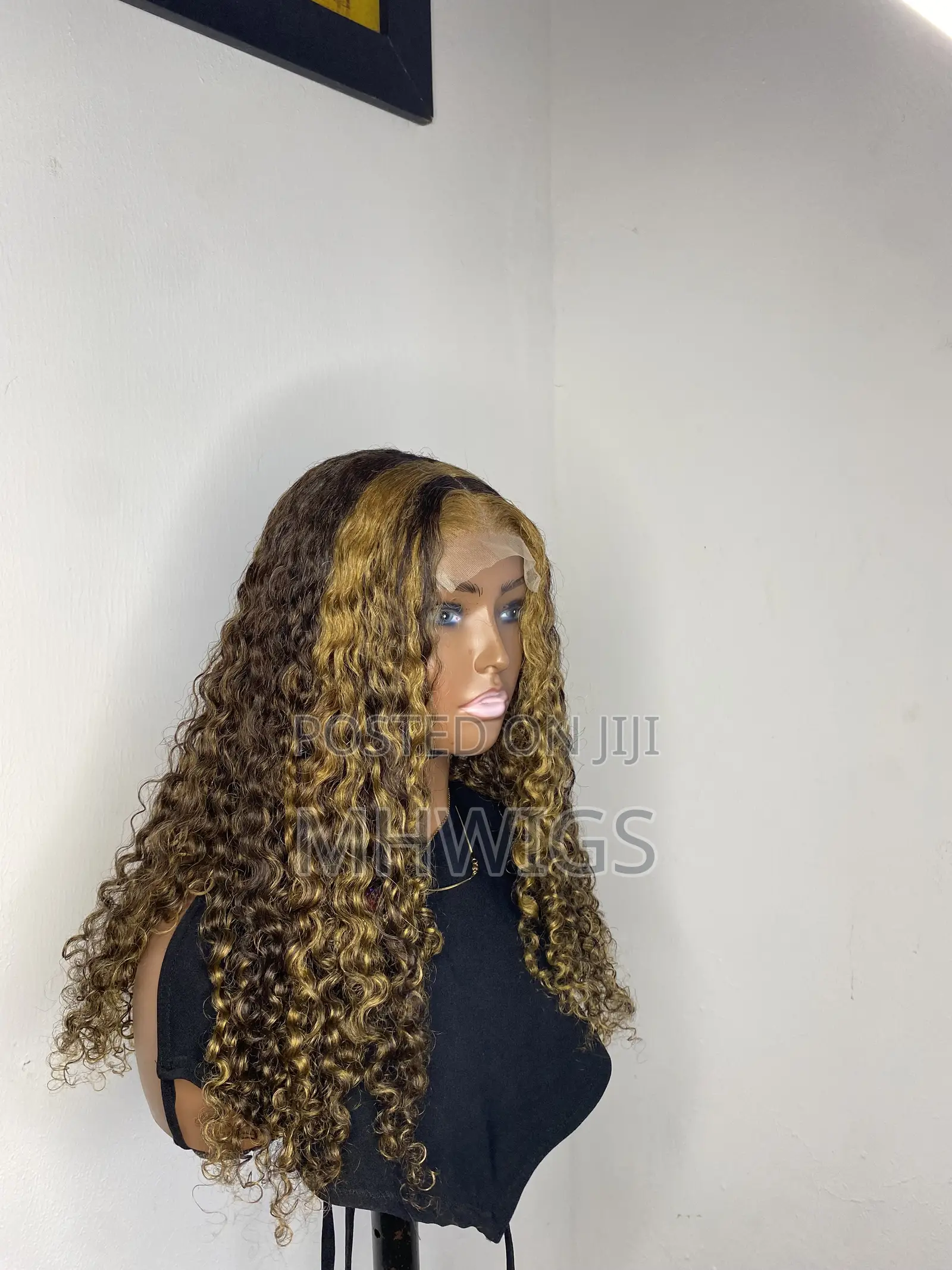 Blonde/Brown Curly Wig 20inches