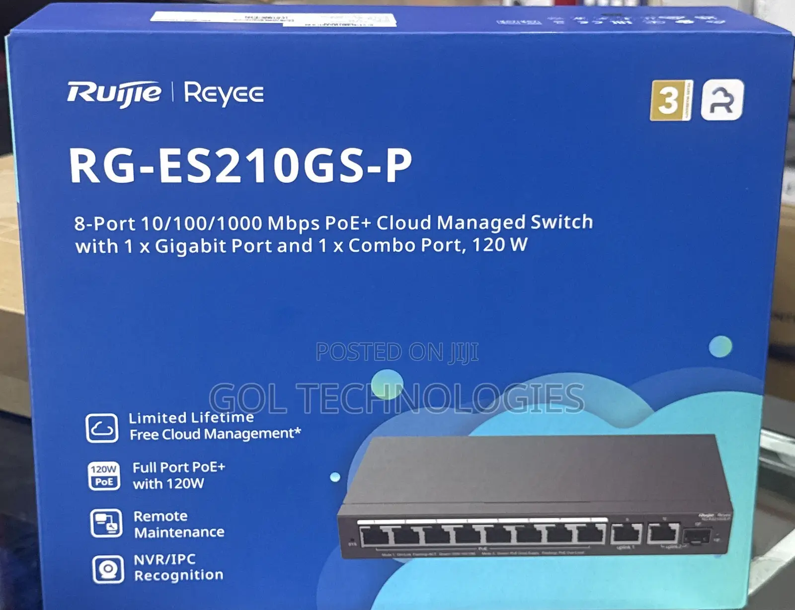 Ruijie Rg-Es210gs-P Poe + Cloud Managed Switch