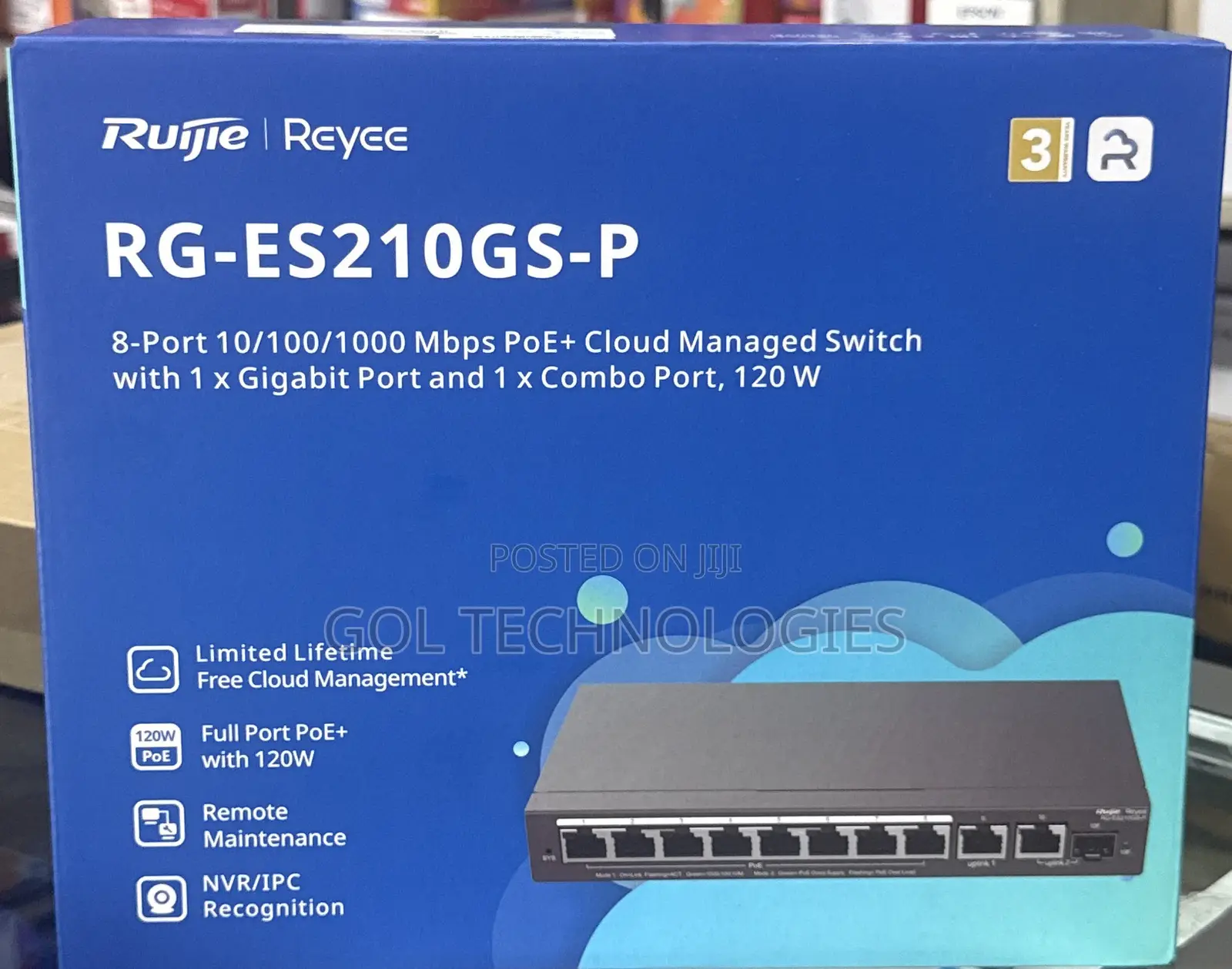 Ruijie Rg-Es210gs-P Poe + Cloud Managed Switch