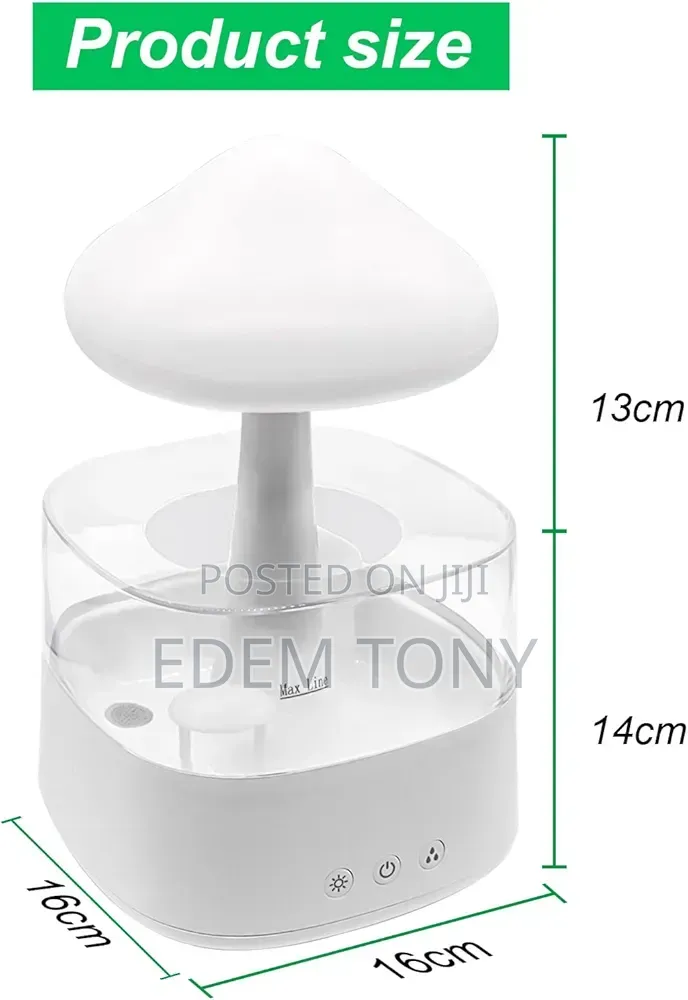 3-in-1 Aroma Diffuser, Rain Cloud Humidifier, and 7-Color Night Light