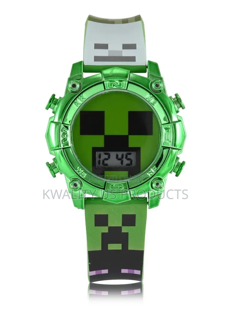 Minecraft Creeper Kids Unisex LCD Flashing Watch