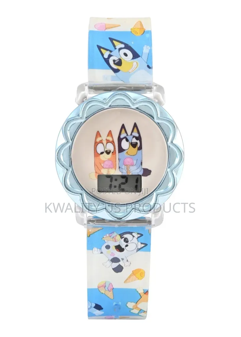 Bluey Kids Unisex LCD Flashing Watch and Bracelet Set