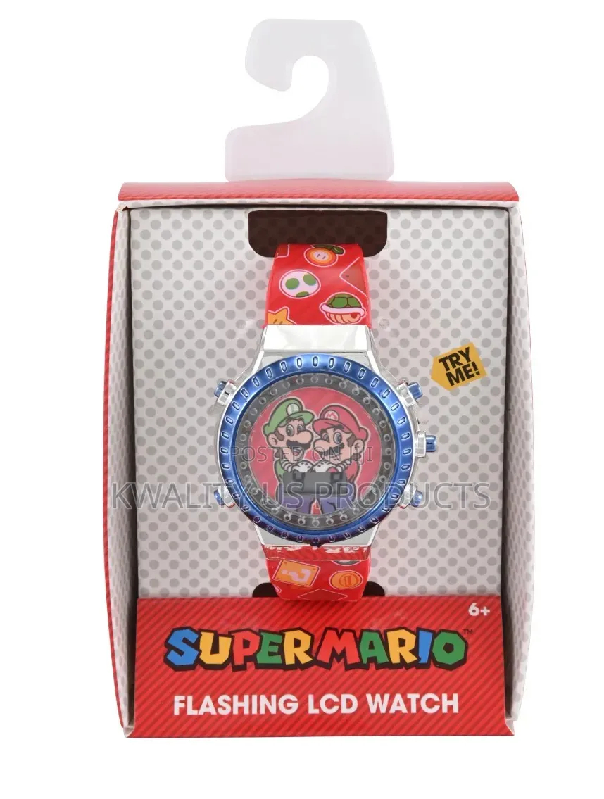 Super Mario Kids Unisex LCD Flashing Watch