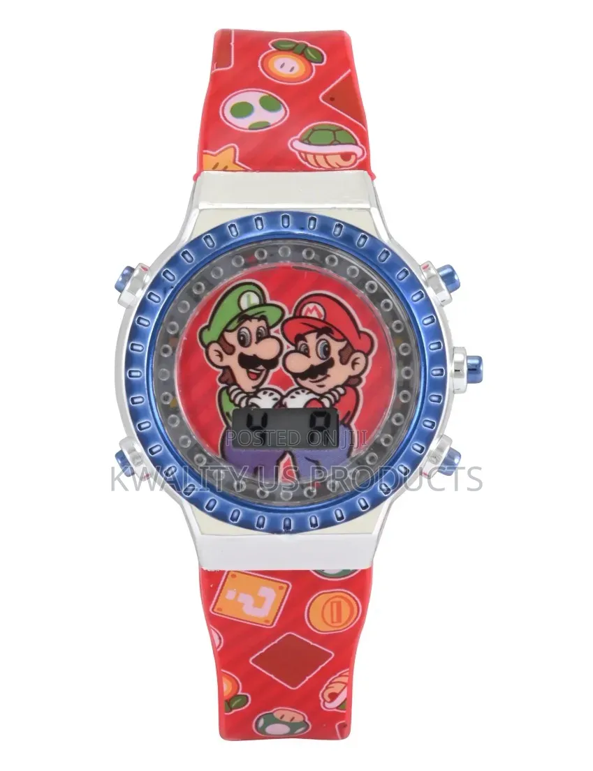 Super Mario Kids Unisex LCD Flashing Watch