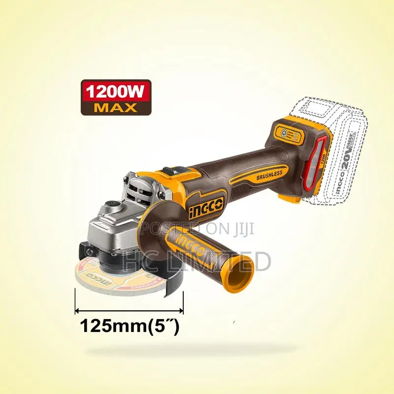 Ingco 1200w Cordless Angle Grinder - Cagli221253