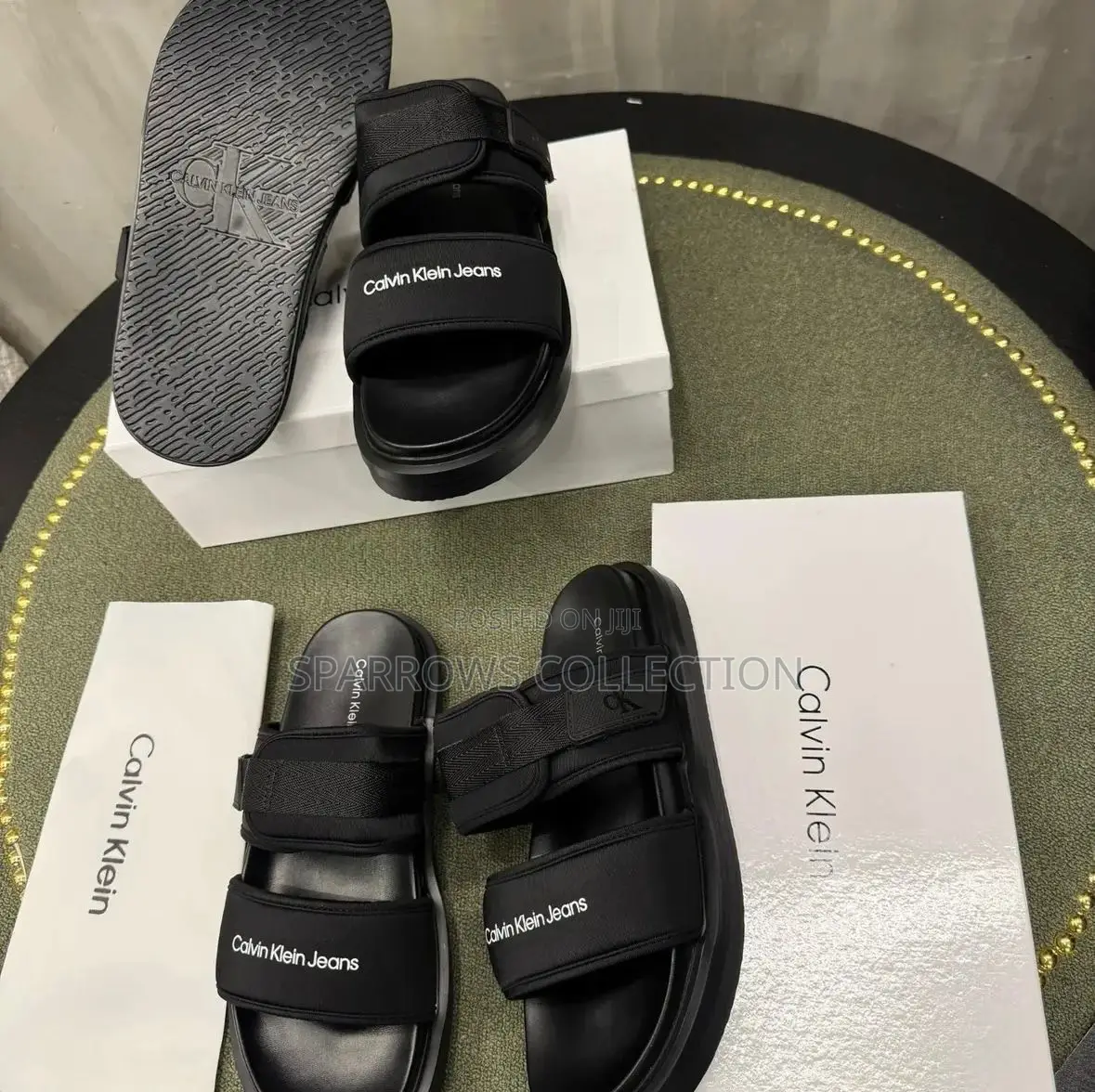 Calvin Klein Jeans Men's Sandals in Black