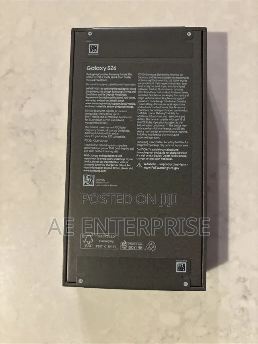 New Samsung Galaxy s26 256 GB Black