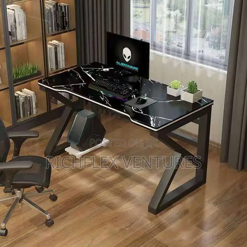 Marble Gaming and Studio Office Desk