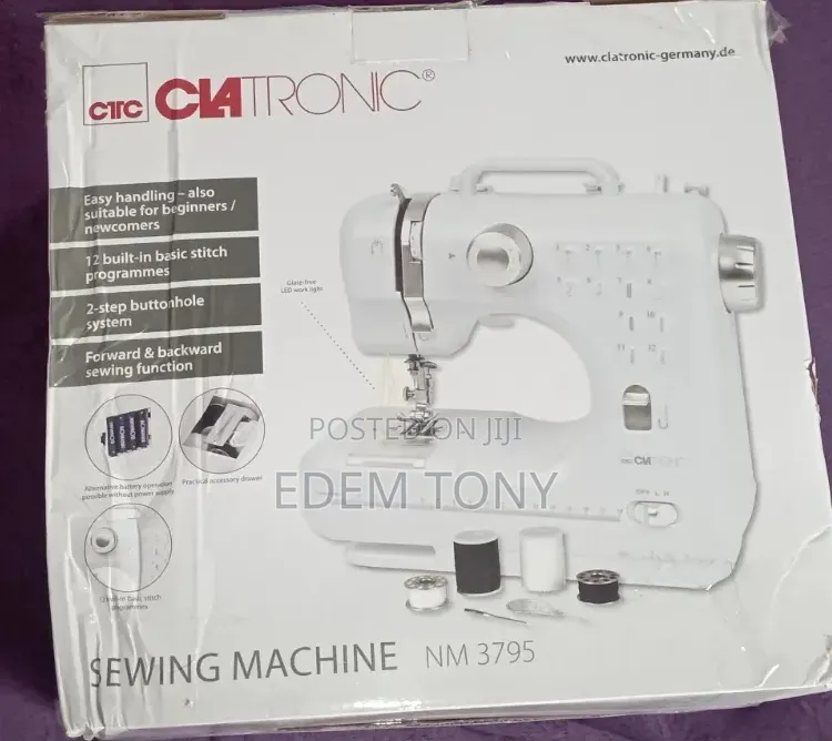 Clatronic Nm 3795 White and Silver Free-Arm Sewing Machine