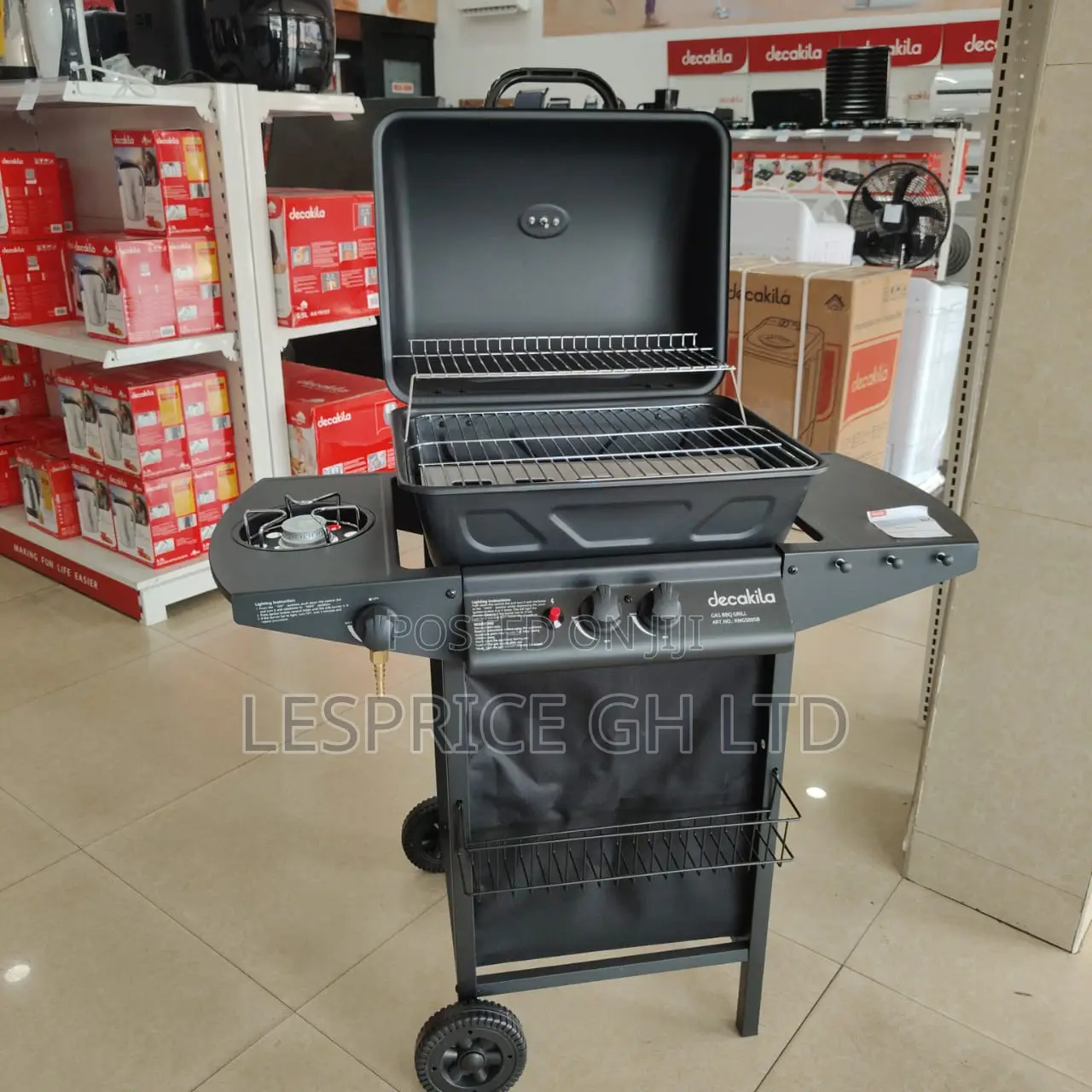 Magnificently Unique 2 Burner Gas Black BBQ Grill From Decakila