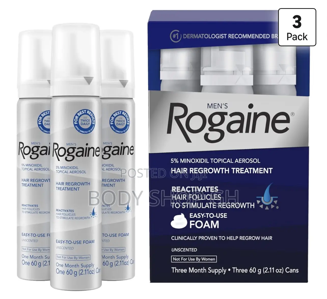 Rogaine Minoxidil Foam for Men - One Month Supply