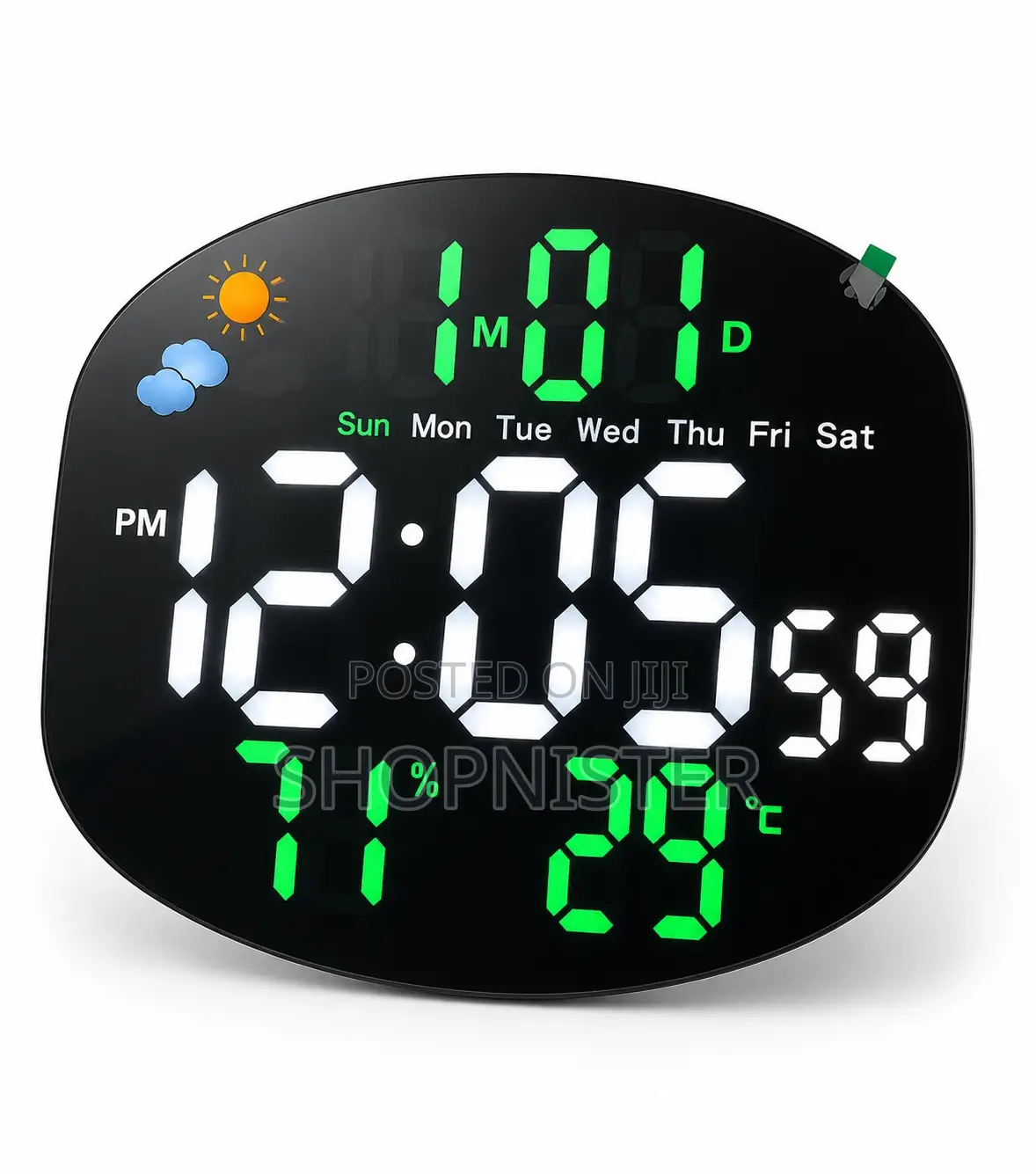 Large Led Digital Wall Clock With Remote Control