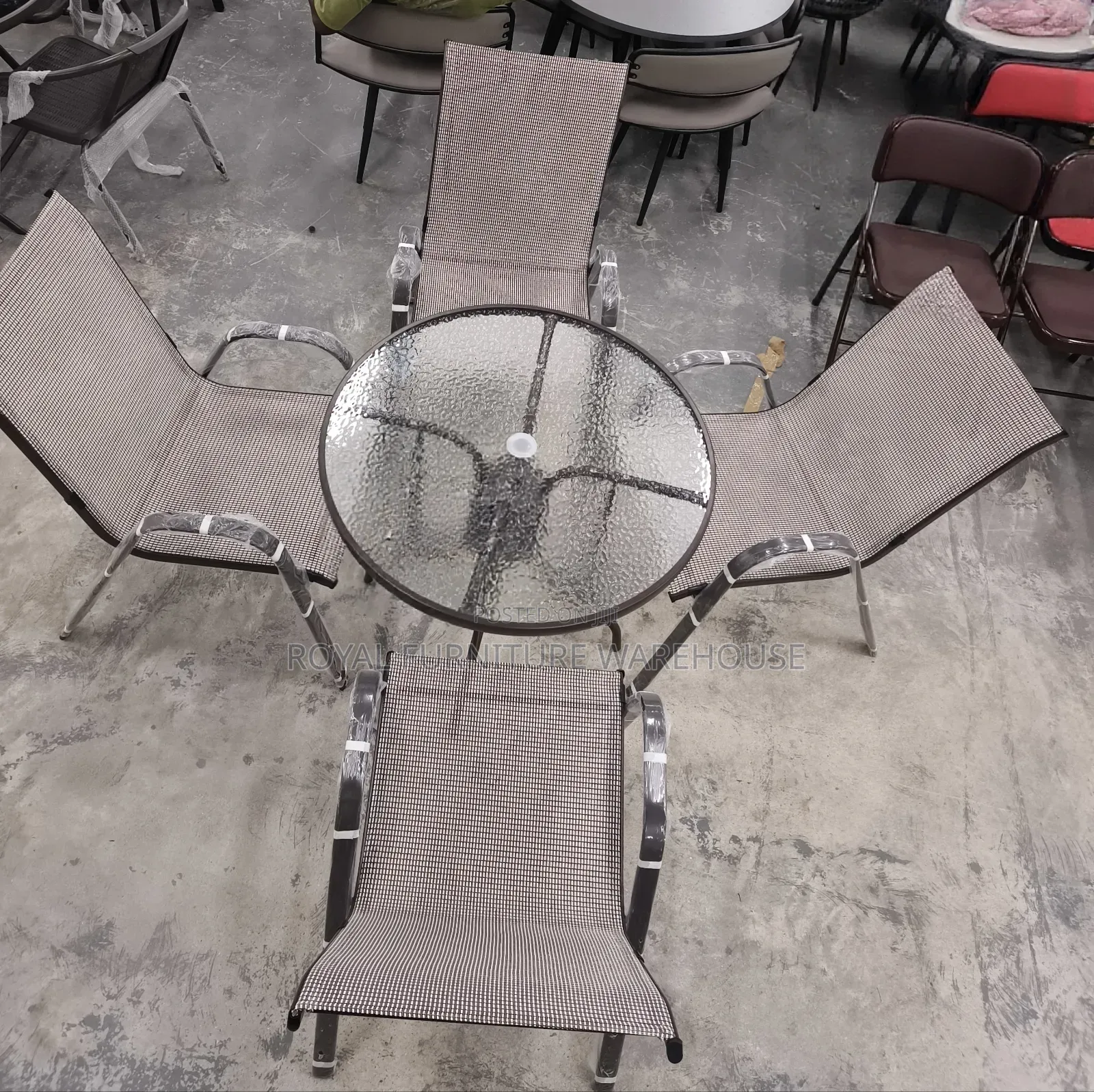 Outdoor Table With 4 Chairs Leisure Set (5-Piece Patio Dining Set)5127
