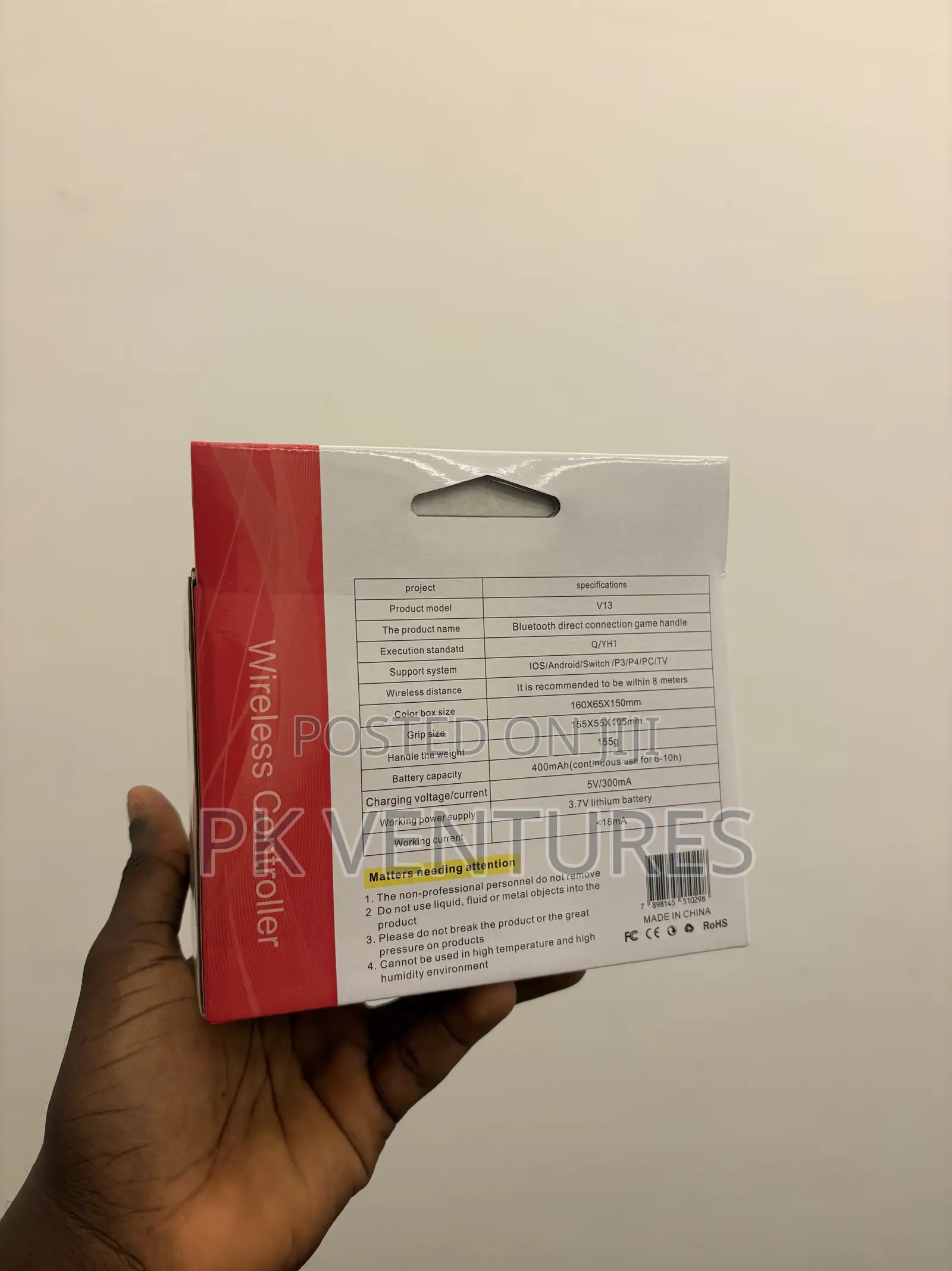Bluetooth Wireless Game Controller (Model V13)
