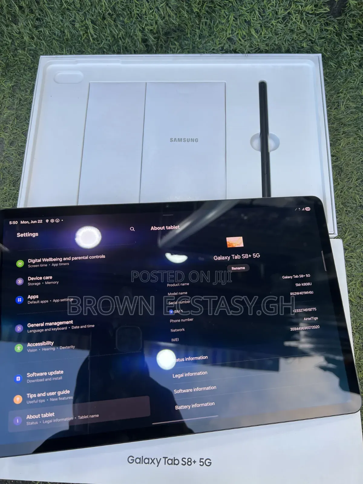 New Samsung Galaxy Tab S8+ 128 GB Gray