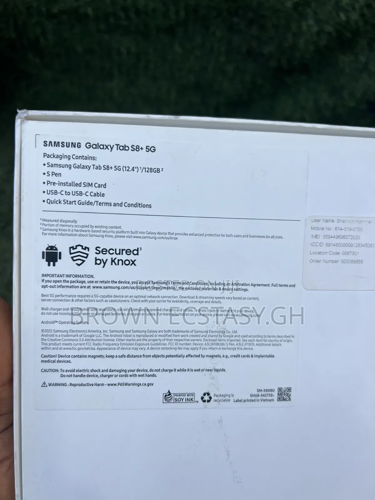 New Samsung Galaxy Tab S8+ 128 GB Gray