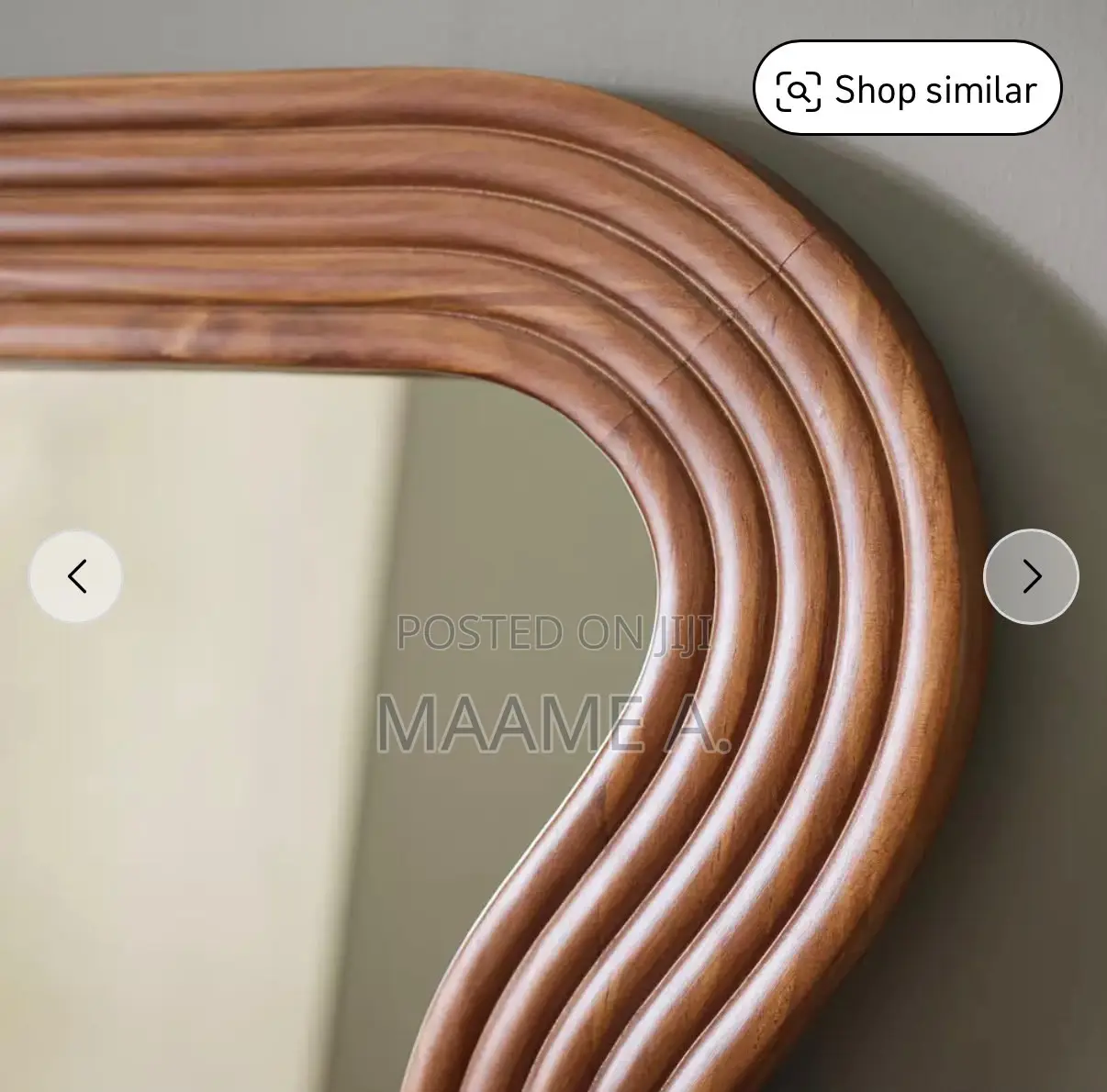 Habitat Wavy Wooden Full Length Wall Mirror - 150x68cm