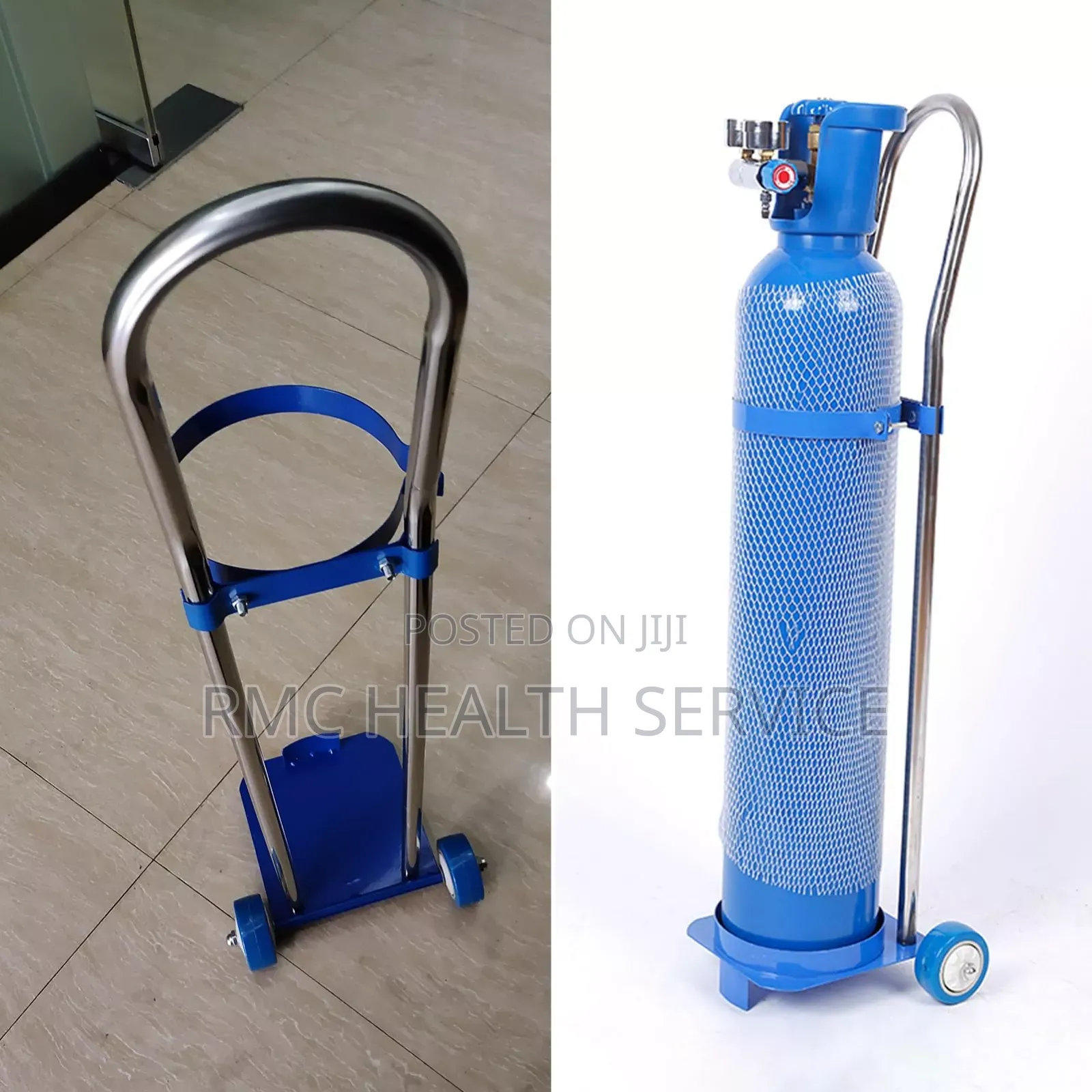 Medical Oxygen Cylinder With Regulator and Trolley (40l)