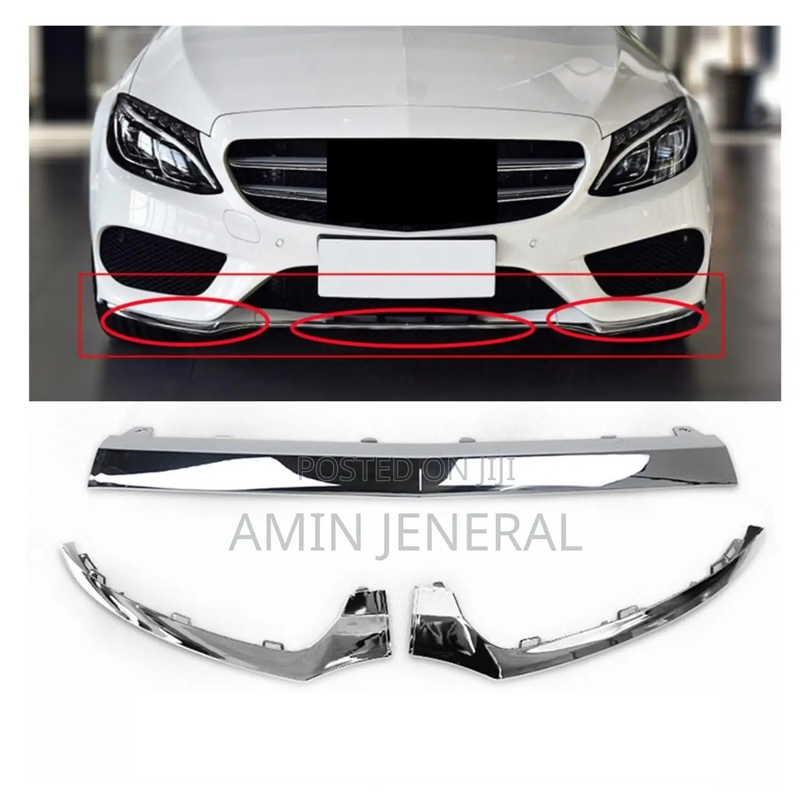C300 Front Bumper Chrome/ Shinning