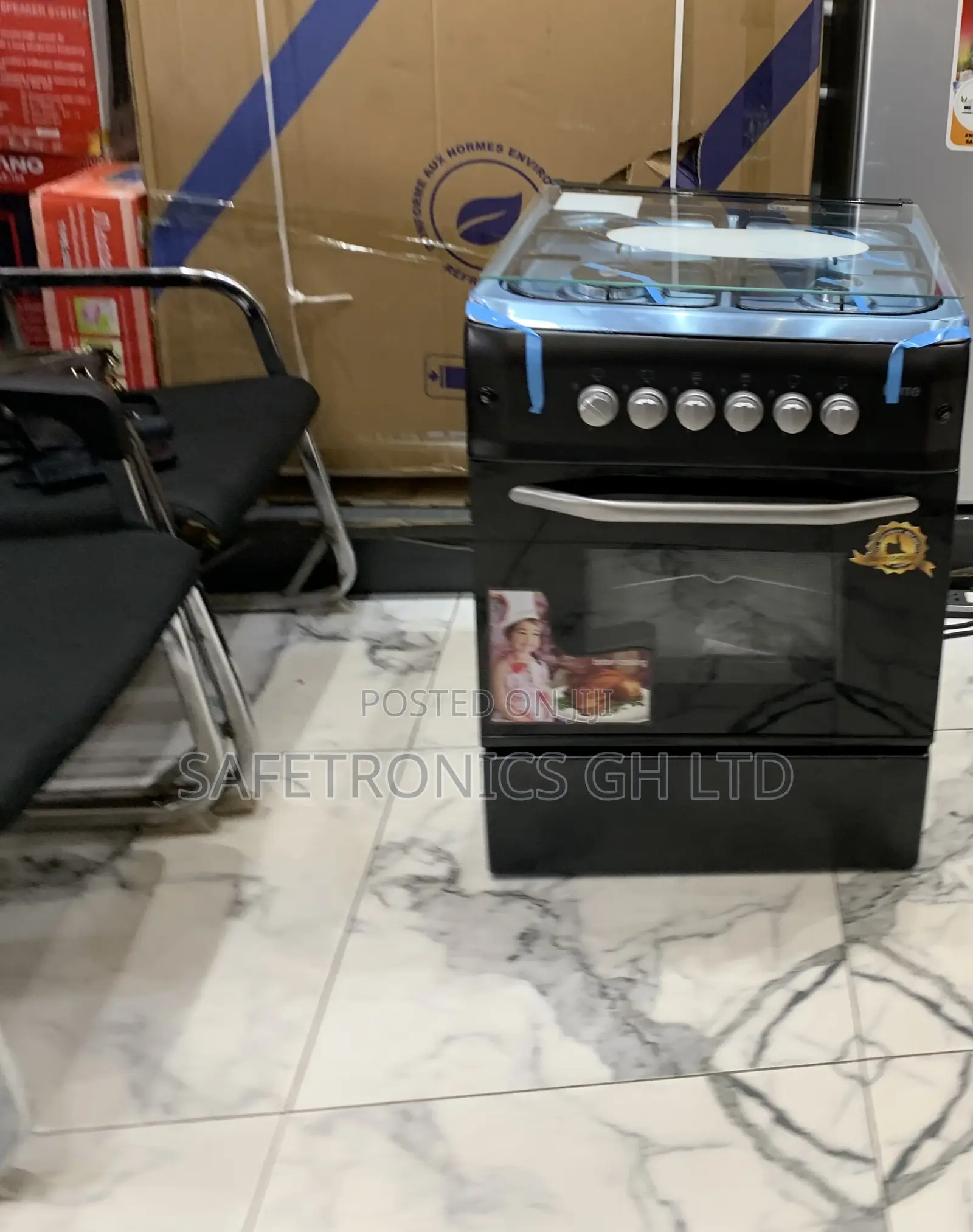 Affordable Black Ferre 50x60 Cm Freestanding Cooker Oven Grill