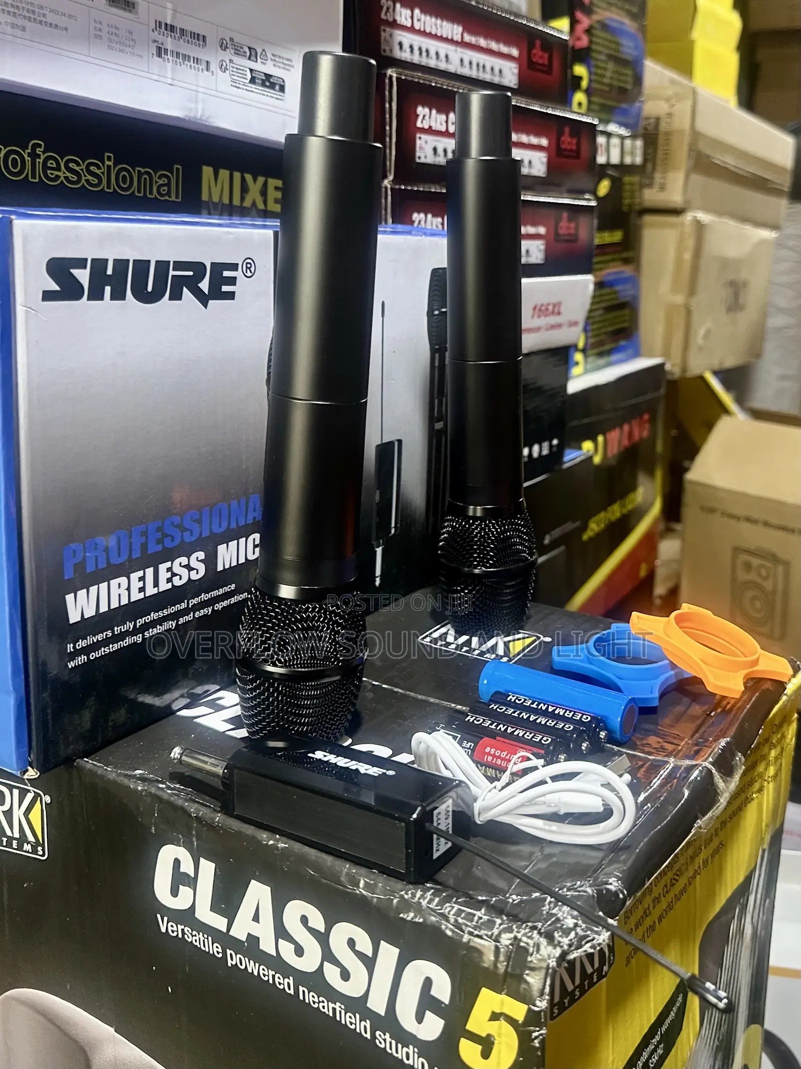 Shure U-382 Wireless Microphone for Partybox, Pa Amplifier and Speaker