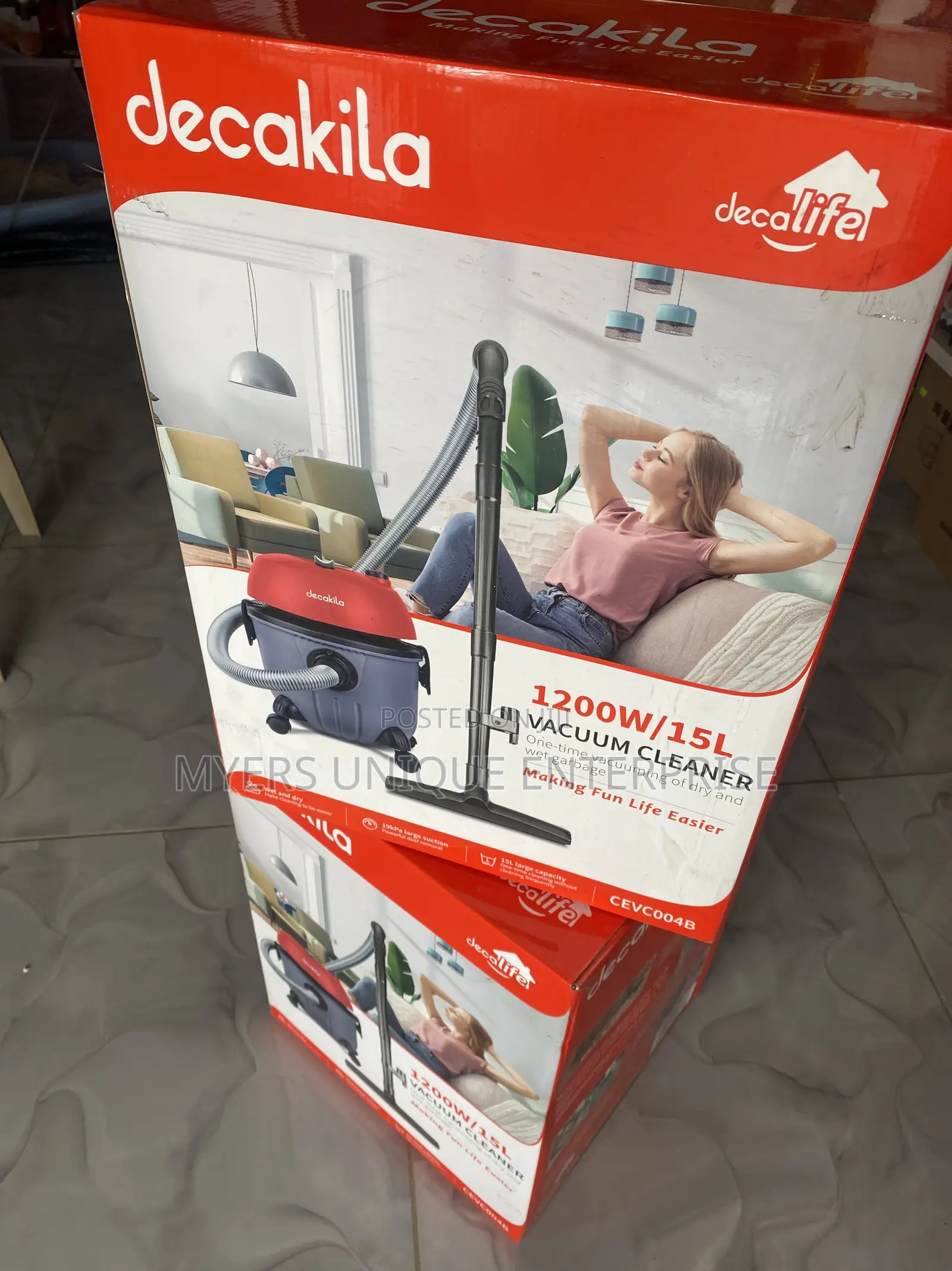 Decakila 1200w-High Power Wet Dry Vacuum Cleaner