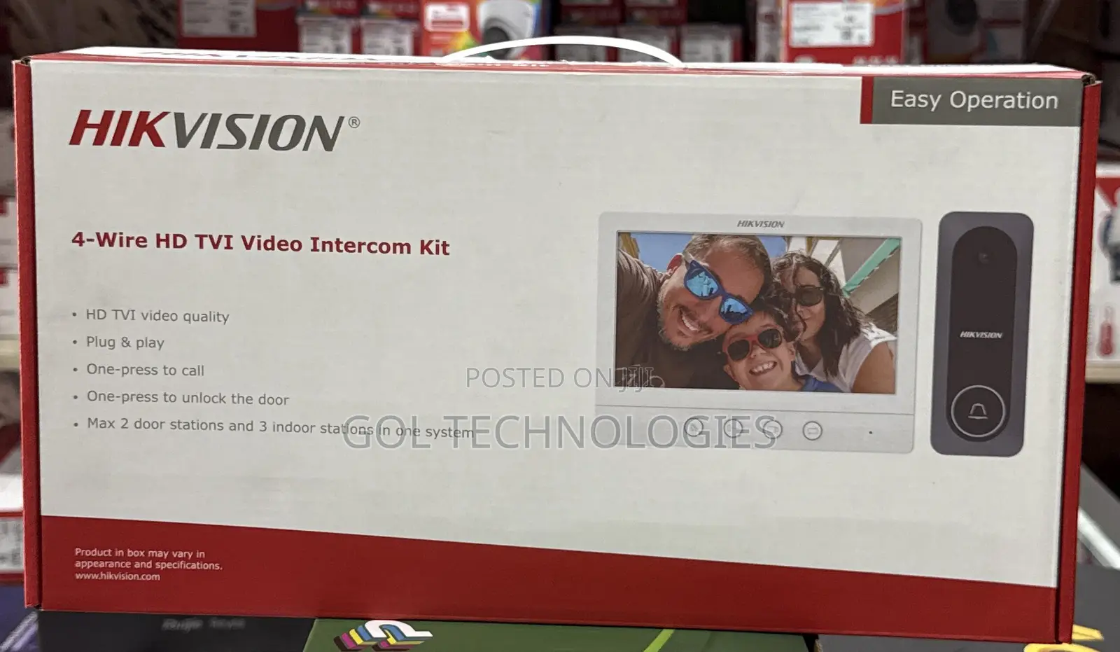 Hikvision 4-Wire Hd Tvi Video Intercom Kit Ds-Kis212(B)