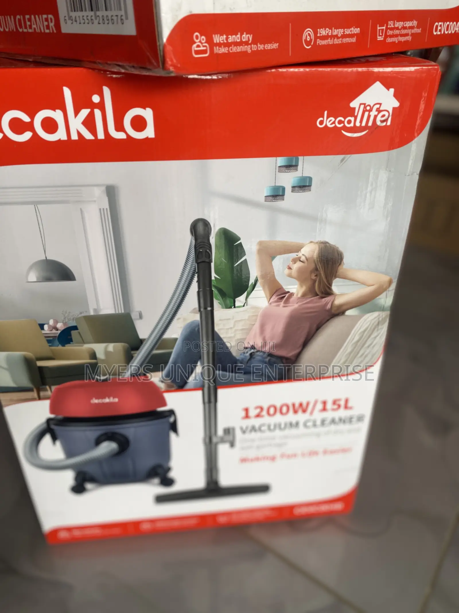 Decakila (15l)Wet Dry Vacuum Cleaner(1200w)-Home+Shop Use