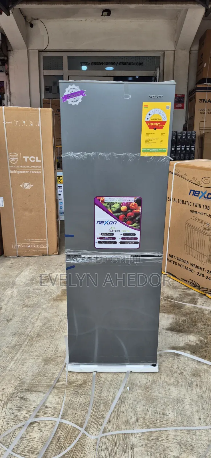 Quality Nexon Bottom Freezer Double Door Fridge for Sale