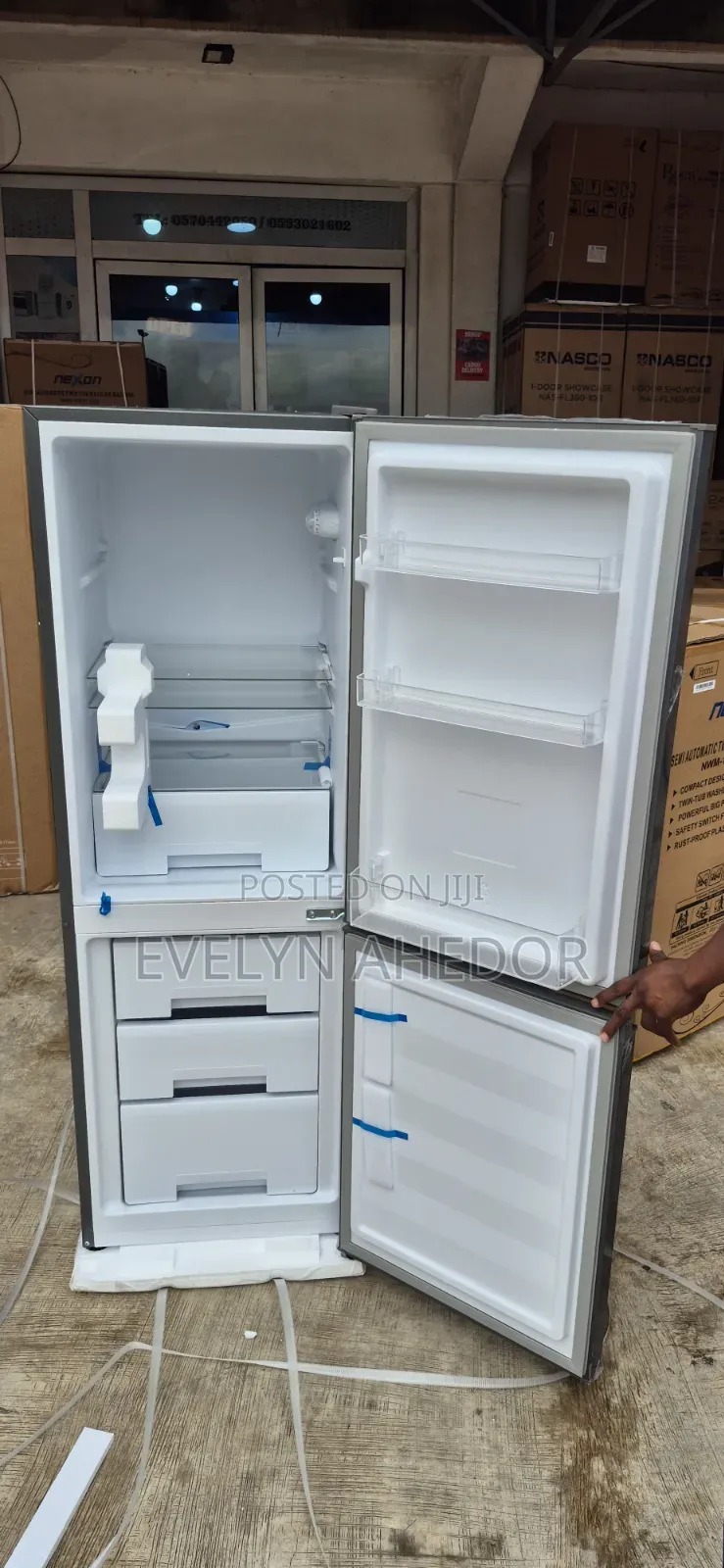 Quality Nexon Bottom Freezer Double Door Fridge for Sale