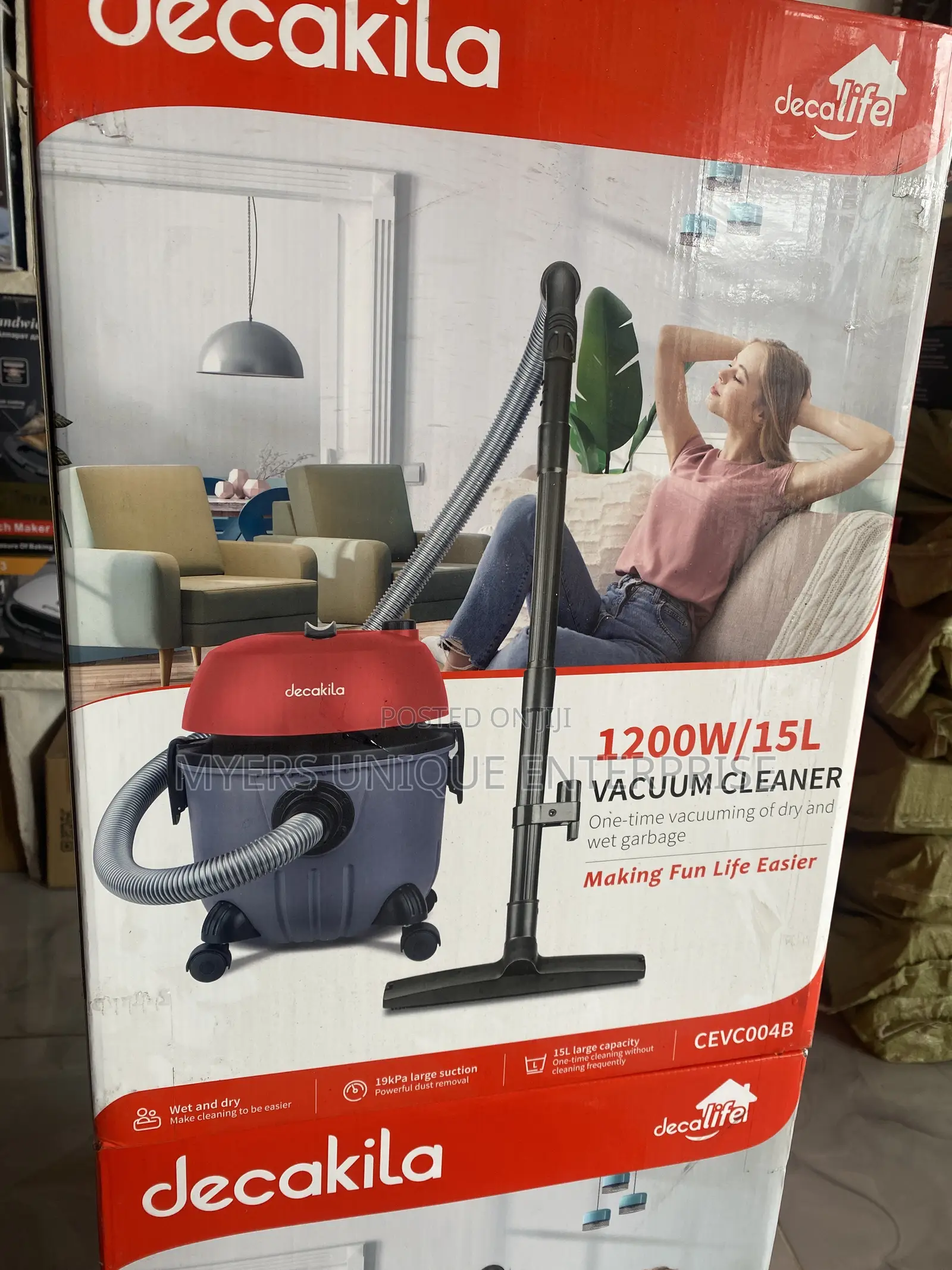 1200w Vacuum Cleaner With Hose+Tubes-Decakila,15l